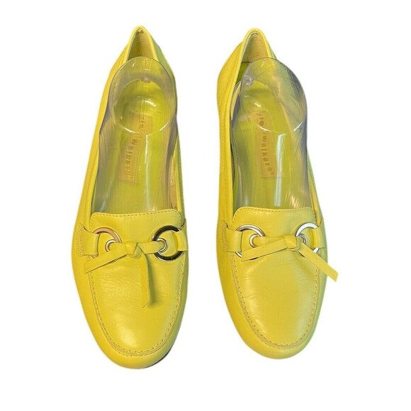 Cloud Walkers Lime Green Newport Leather comfort slip on shoes size 10 wide - Picture 2 of 12